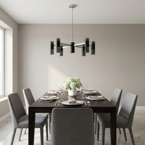 Generation Lighting - GLC2055BN - Five Light Chandelier - Zentro - Brushed Nickel