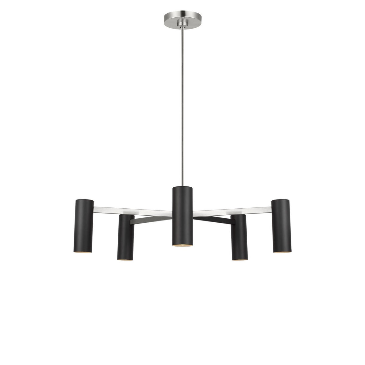 Generation Lighting - GLC2055BNE - Five Light Chandelier - Zentro - Brushed Nickel