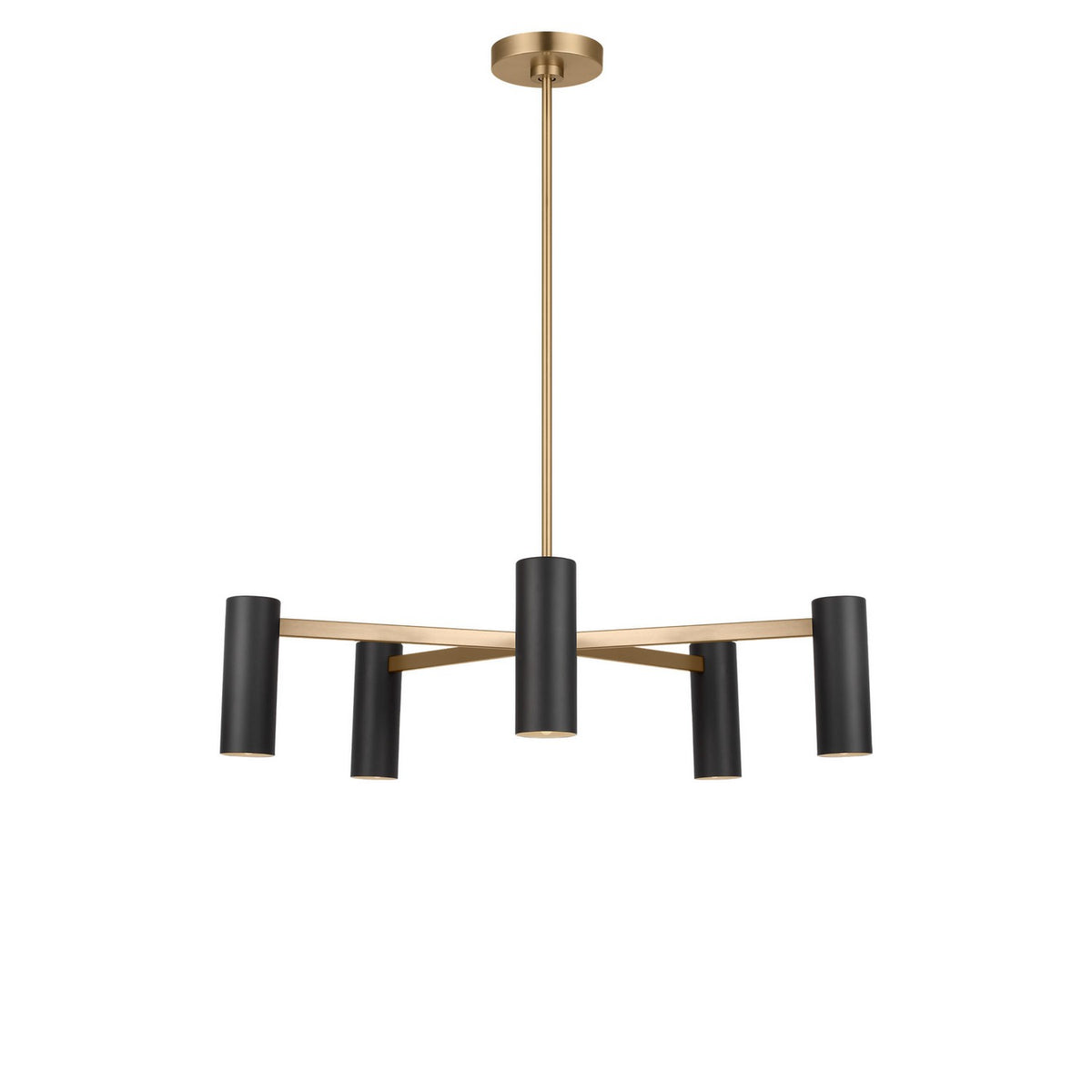 Generation Lighting - GLC2055SB - Five Light Chandelier - Zentro - Satin Brass