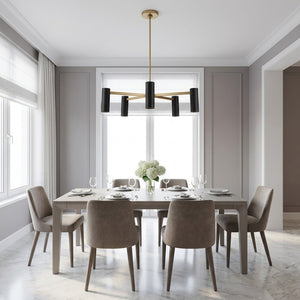 Generation Lighting - GLC2055SB - Five Light Chandelier - Zentro - Satin Brass