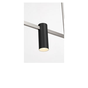 Generation Lighting - GLC2074BN - Four Light Linear Chandelier - Zentro - Brushed Nickel