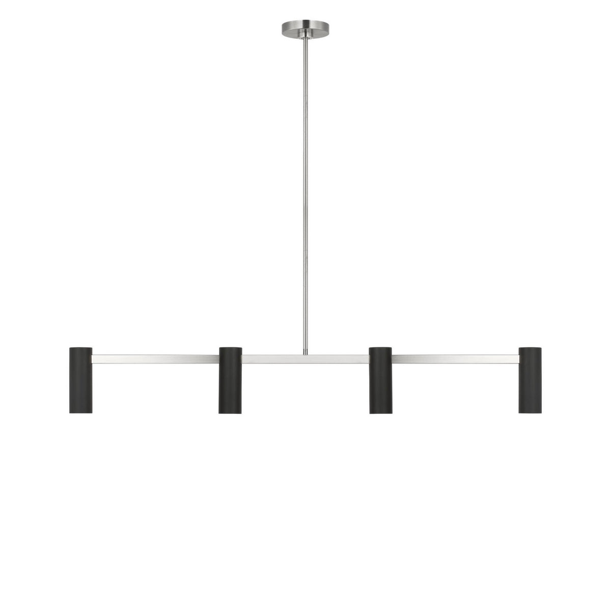 Generation Lighting - GLC2074BN - Four Light Linear Chandelier - Zentro - Brushed Nickel