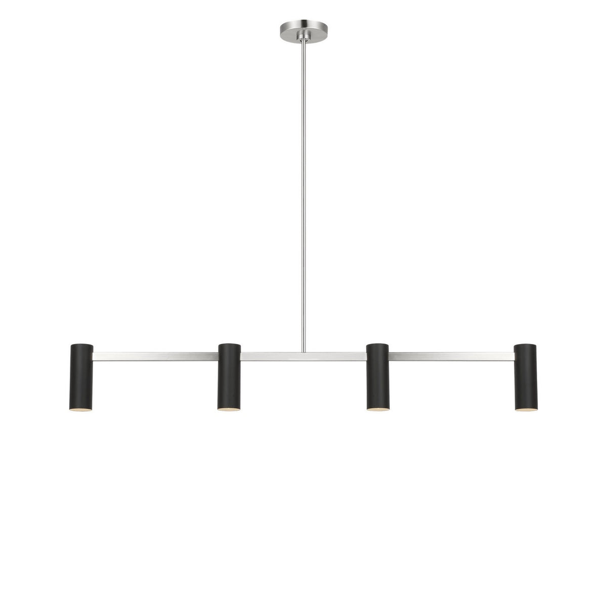 Generation Lighting - GLC2074BNE - Four Light Linear Chandelier - Zentro - Brushed Nickel
