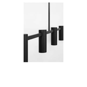 Generation Lighting - GLC2074MBK - Four Light Linear Chandelier - Zentro - Midnight Black