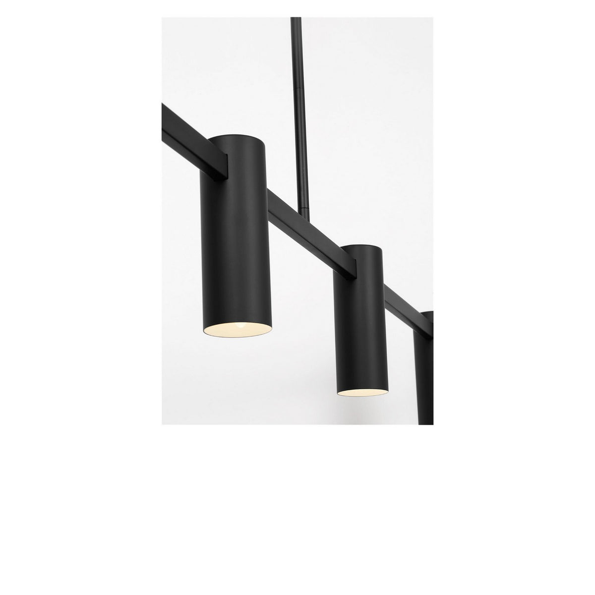 Generation Lighting - GLC2074MBKE - Four Light Linear Chandelier - Zentro - Midnight Black
