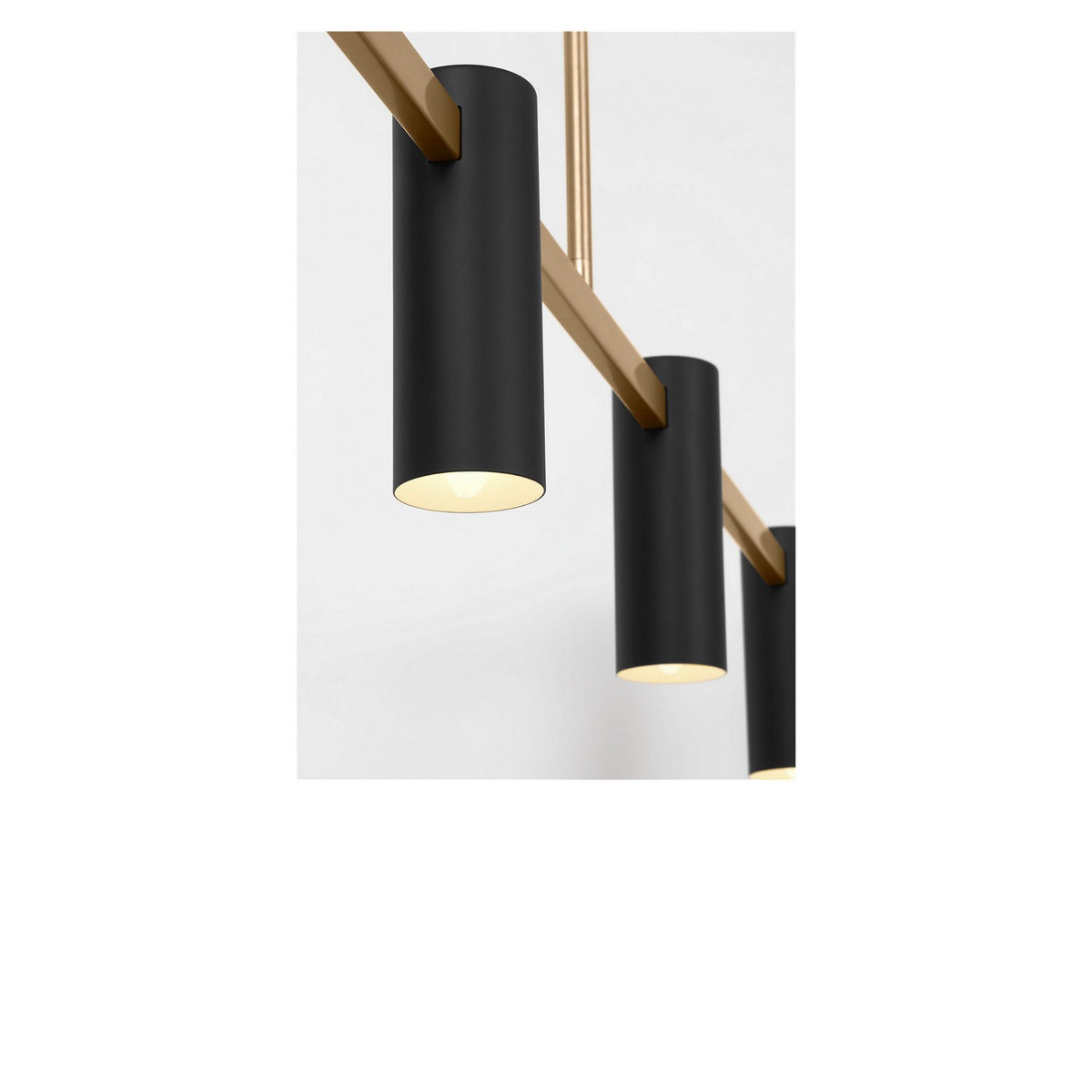 Generation Lighting - GLC2074SB - Four Light Linear Chandelier - Zentro - Satin Brass