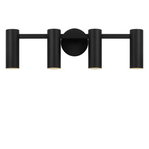 Generation Lighting - GLV2084MBKE - Four Light Vanity - Zentro - Midnight Black