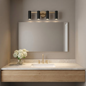 Generation Lighting - GLV2084SB - Four Light Vanity - Zentro - Satin Brass