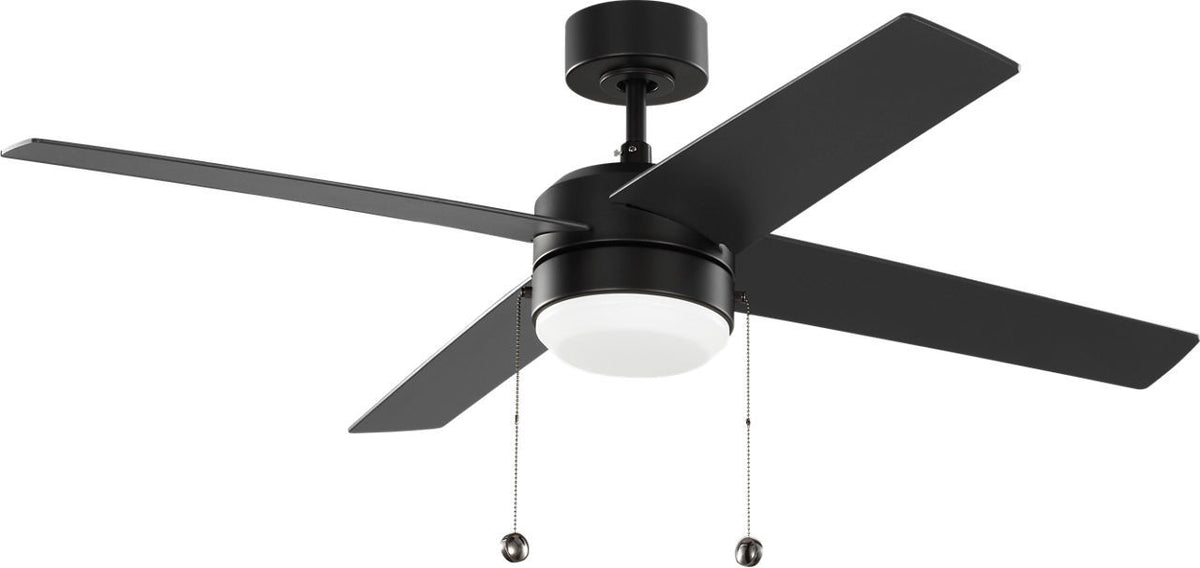 Generation Lighting - 4LNI52MBKAWD - 52" Ceiling Fan - Loni - Midnight Black