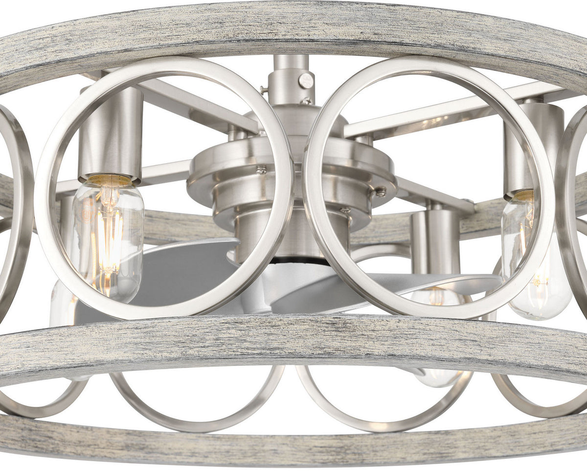 Hunter - 50104 - 22" Fandelier - Haven Fandelier - Brushed Nickel
