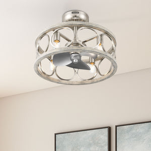 Hunter - 50104 - 22" Fandelier - Haven Fandelier - Brushed Nickel