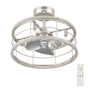 Hunter - 50106 - 22" Fandelier - Bridgette Fandelier - Brushed Nickel