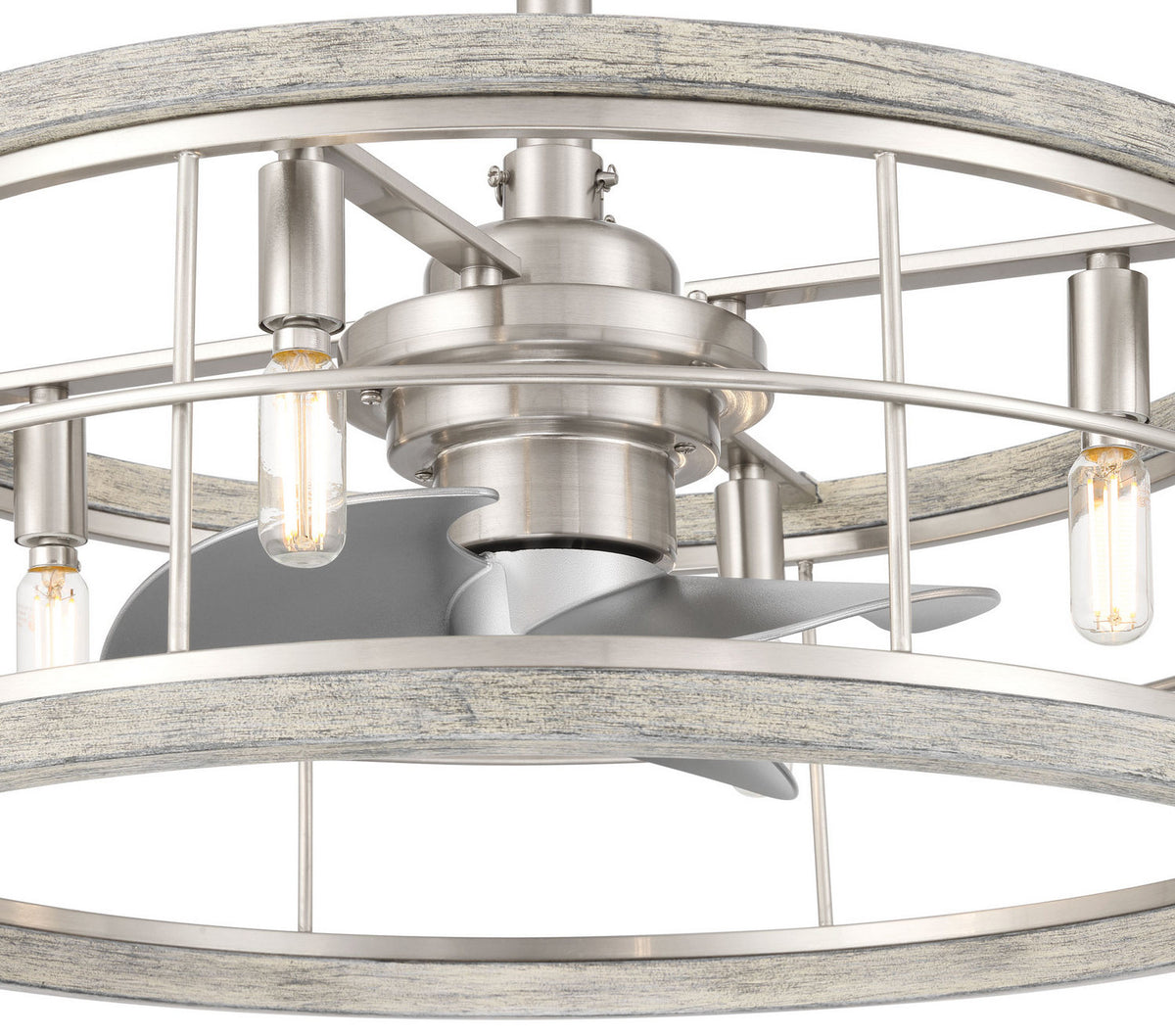 Hunter - 50106 - 22" Fandelier - Bridgette Fandelier - Brushed Nickel