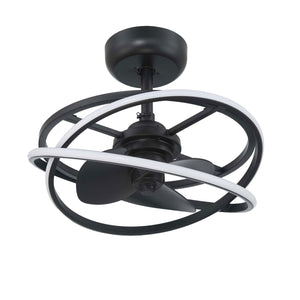 Hunter - 50300 - 20" Fandelier - Cirro Fandelier - Matte Black