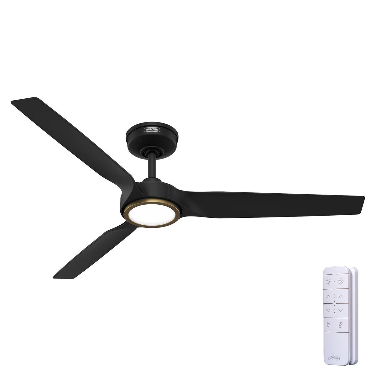 Hunter - 53642 - 44" Ceiling Fan - Zentech - Matte Black