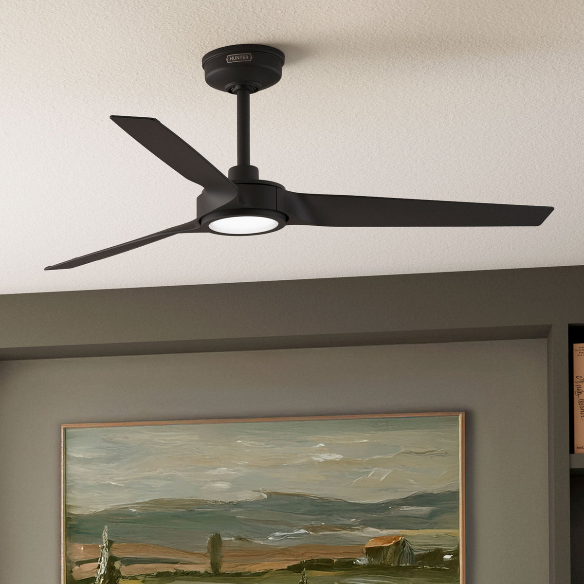 Hunter - 53642 - 44" Ceiling Fan - Zentech - Matte Black