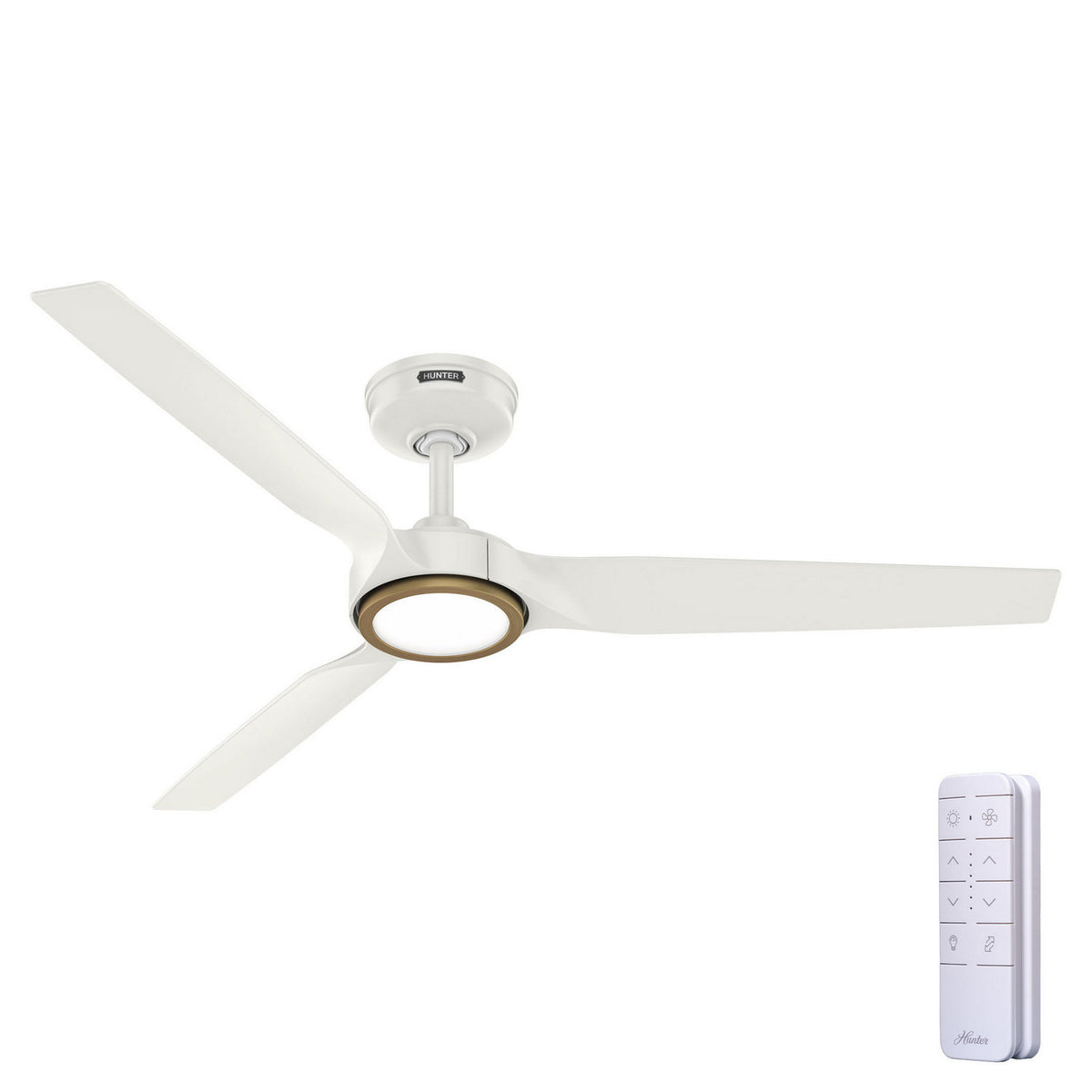 Hunter - 53642 - 44" Ceiling Fan - Zentech - Matte Black