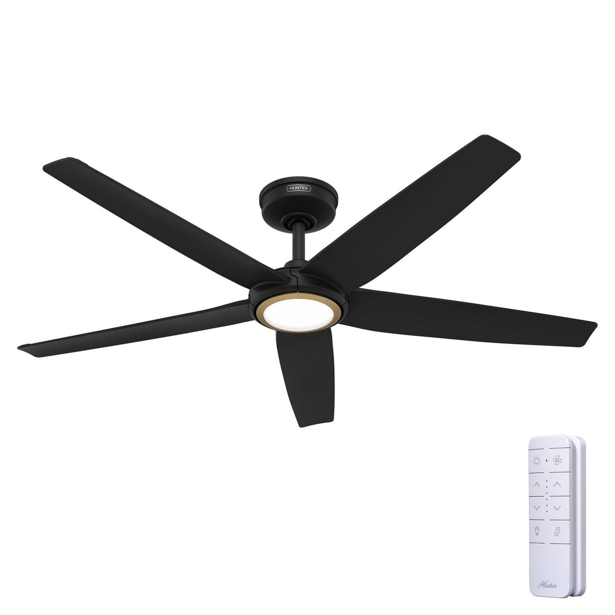 Hunter - 53642 - 44" Ceiling Fan - Zentech - Matte Black