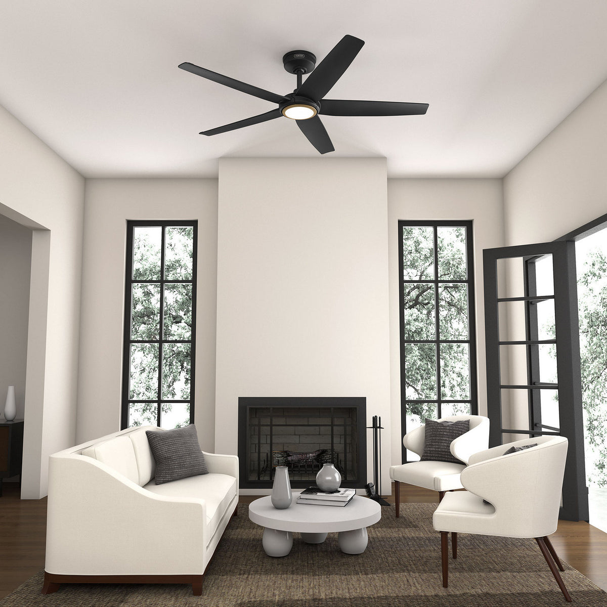 Hunter - 53642 - 44" Ceiling Fan - Zentech - Matte Black