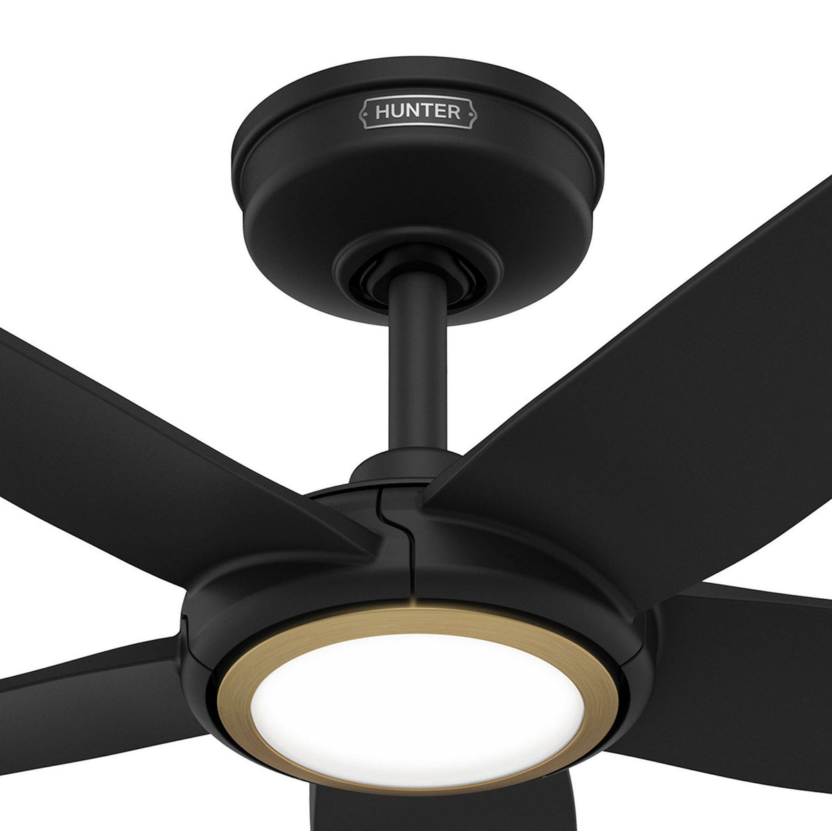 Hunter - 53642 - 44" Ceiling Fan - Zentech - Matte Black