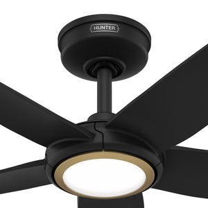 Hunter - 53642 - 44" Ceiling Fan - Zentech - Matte Black