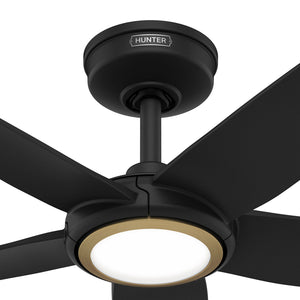 Hunter - 53642 - 44" Ceiling Fan - Zentech - Matte Black