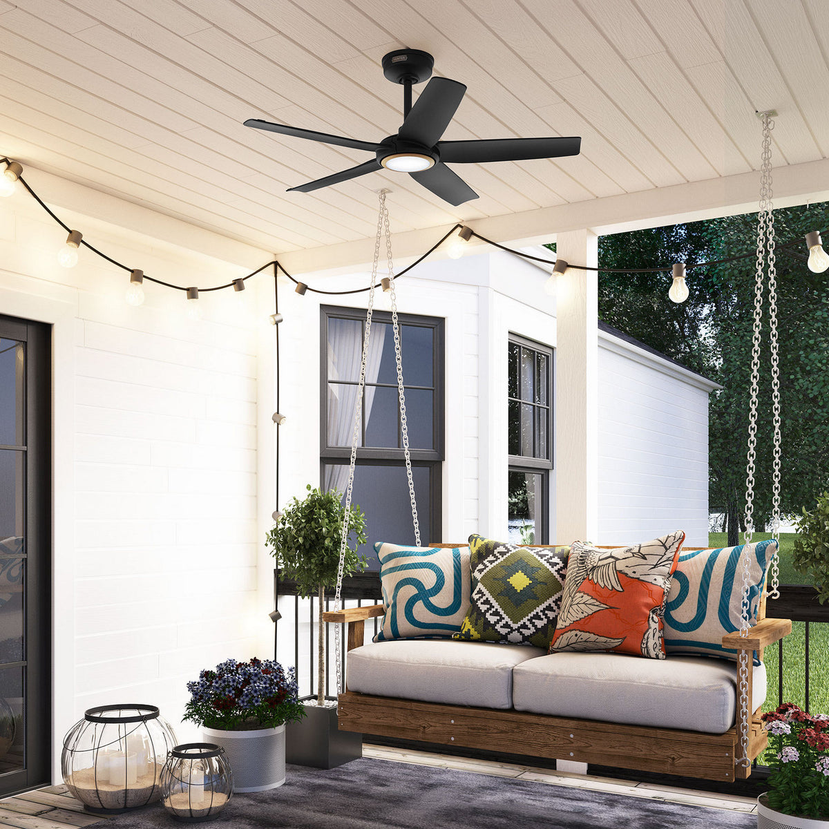 Hunter - 53642 - 44" Ceiling Fan - Zentech - Matte Black