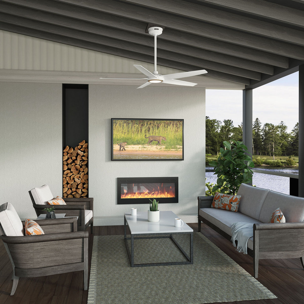 Hunter - 53642 - 44" Ceiling Fan - Zentech - Matte Black