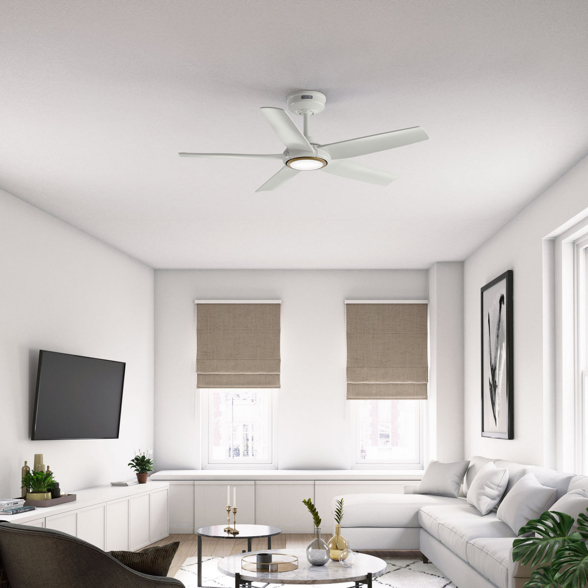 Hunter - 53642 - 44" Ceiling Fan - Zentech - Matte Black