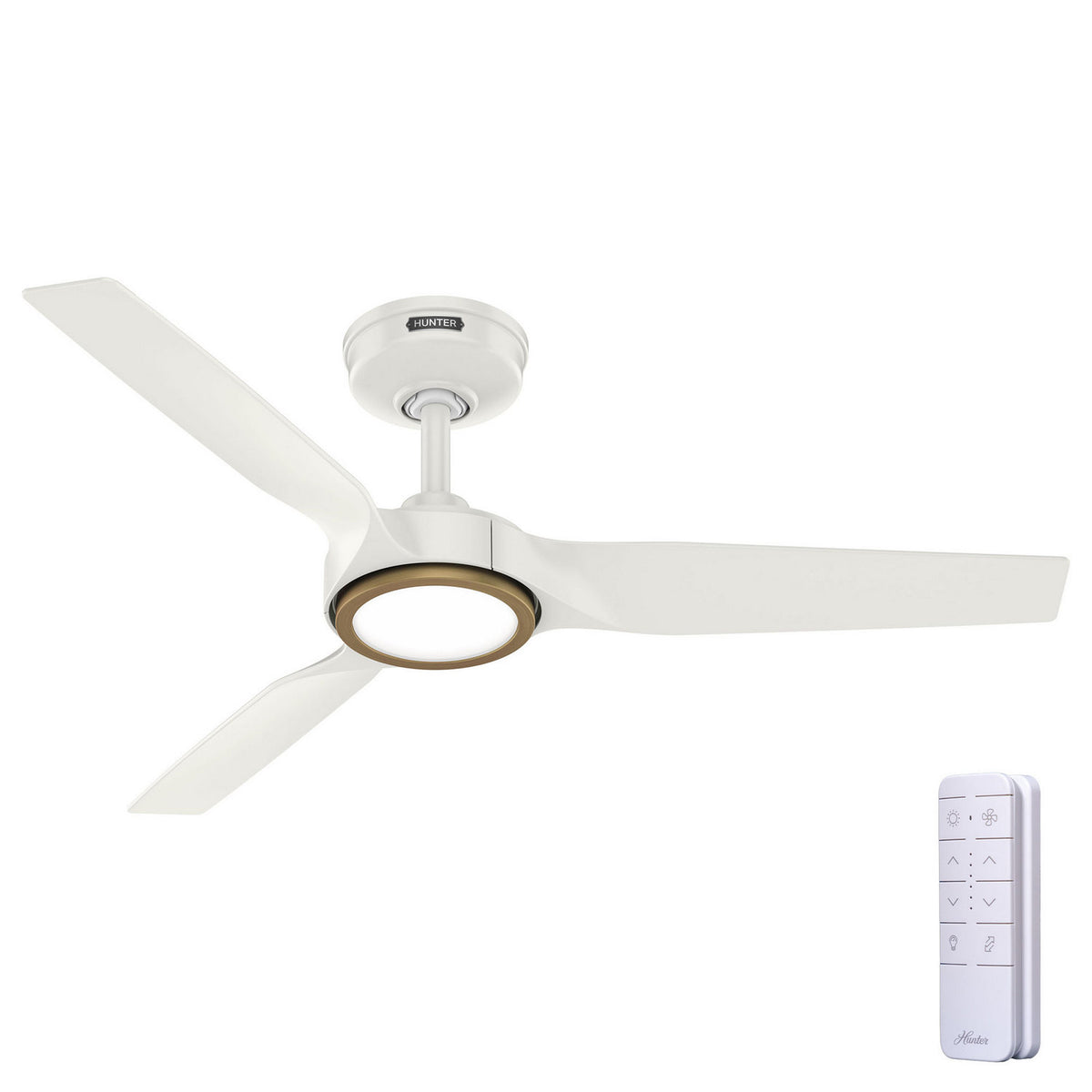 Hunter - 53642 - 44" Ceiling Fan - Zentech - Matte Black