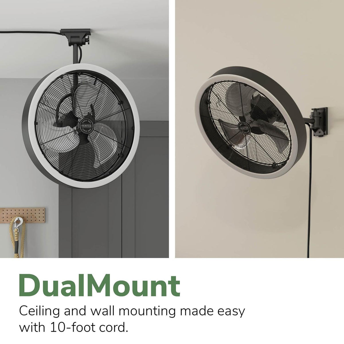 Hunter - 97319 - Garage Fan - Matte Black