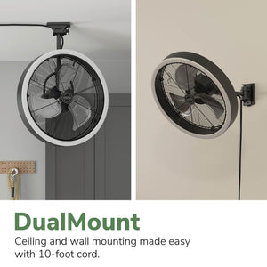 Hunter - 97319 - Garage Fan - Matte Black