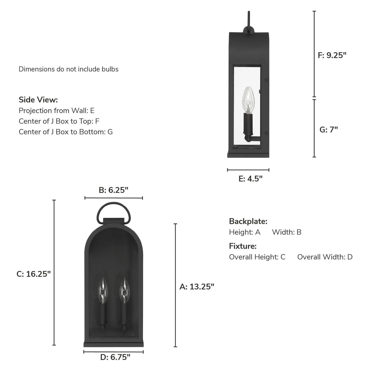 Hunter - 46058 - One Light Outdoor Wall Mount - Kendra Bell - Matte Black