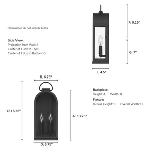 Hunter - 46058 - One Light Outdoor Wall Mount - Kendra Bell - Matte Black