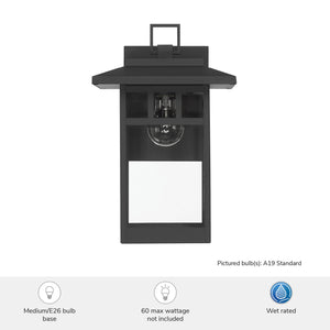Hunter - 46070 - One Light Outdoor Wall Mount - Yancy House - Matte Black