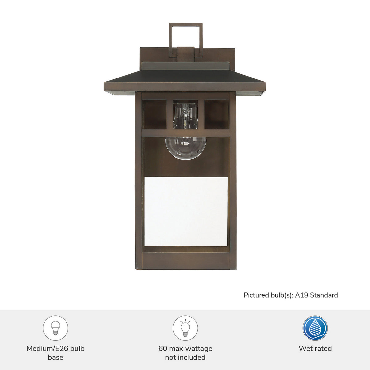 Hunter - 46070 - One Light Outdoor Wall Mount - Yancy House - Matte Black