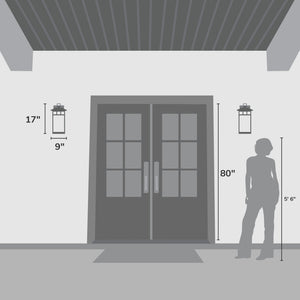 Hunter - 46070 - One Light Outdoor Wall Mount - Yancy House - Matte Black