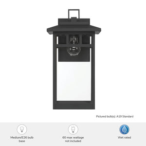 Hunter - 46070 - One Light Outdoor Wall Mount - Yancy House - Matte Black