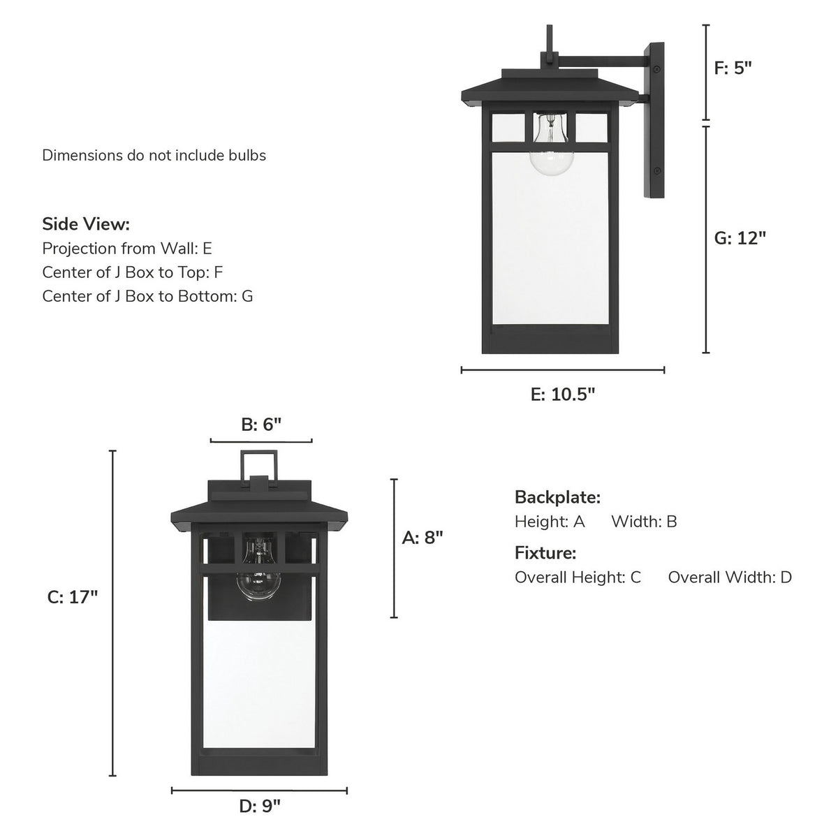 Hunter - 46070 - One Light Outdoor Wall Mount - Yancy House - Matte Black