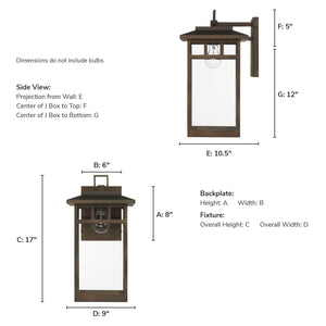 Hunter - 46070 - One Light Outdoor Wall Mount - Yancy House - Matte Black