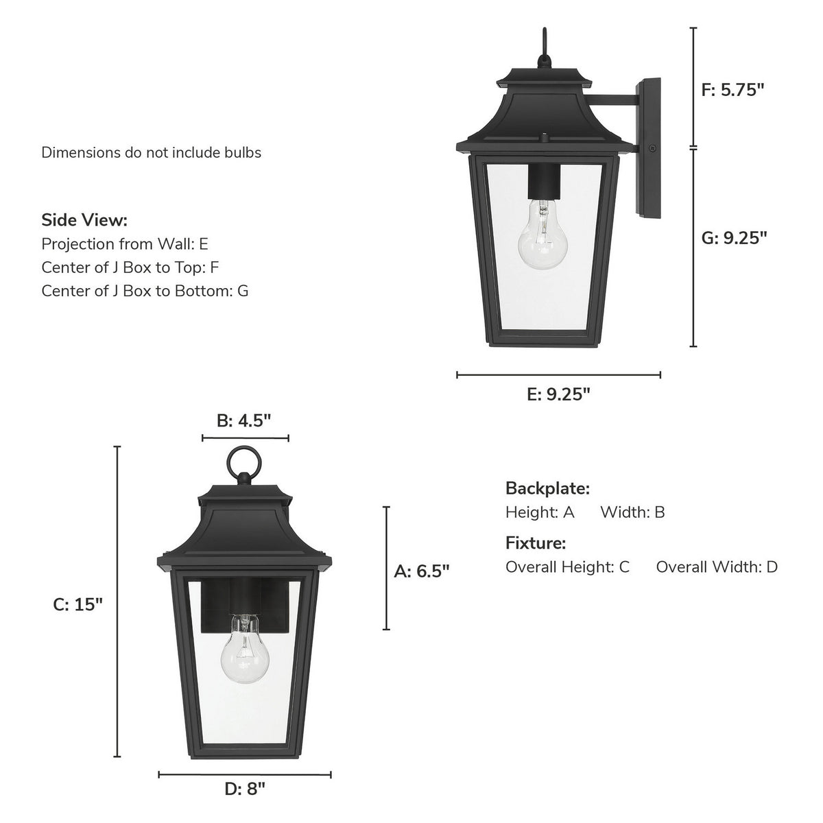 Hunter - 46080 - One Light Outdoor Wall Mount - Spring Cove - Matte Black