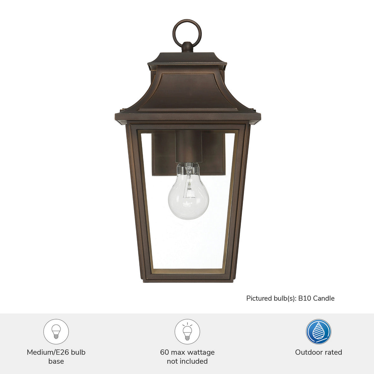 Hunter - 46080 - One Light Outdoor Wall Mount - Spring Cove - Matte Black