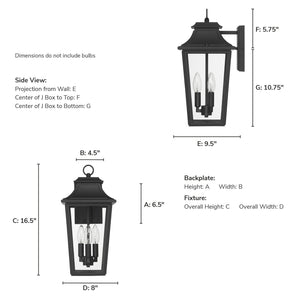 Hunter - 46080 - One Light Outdoor Wall Mount - Spring Cove - Matte Black