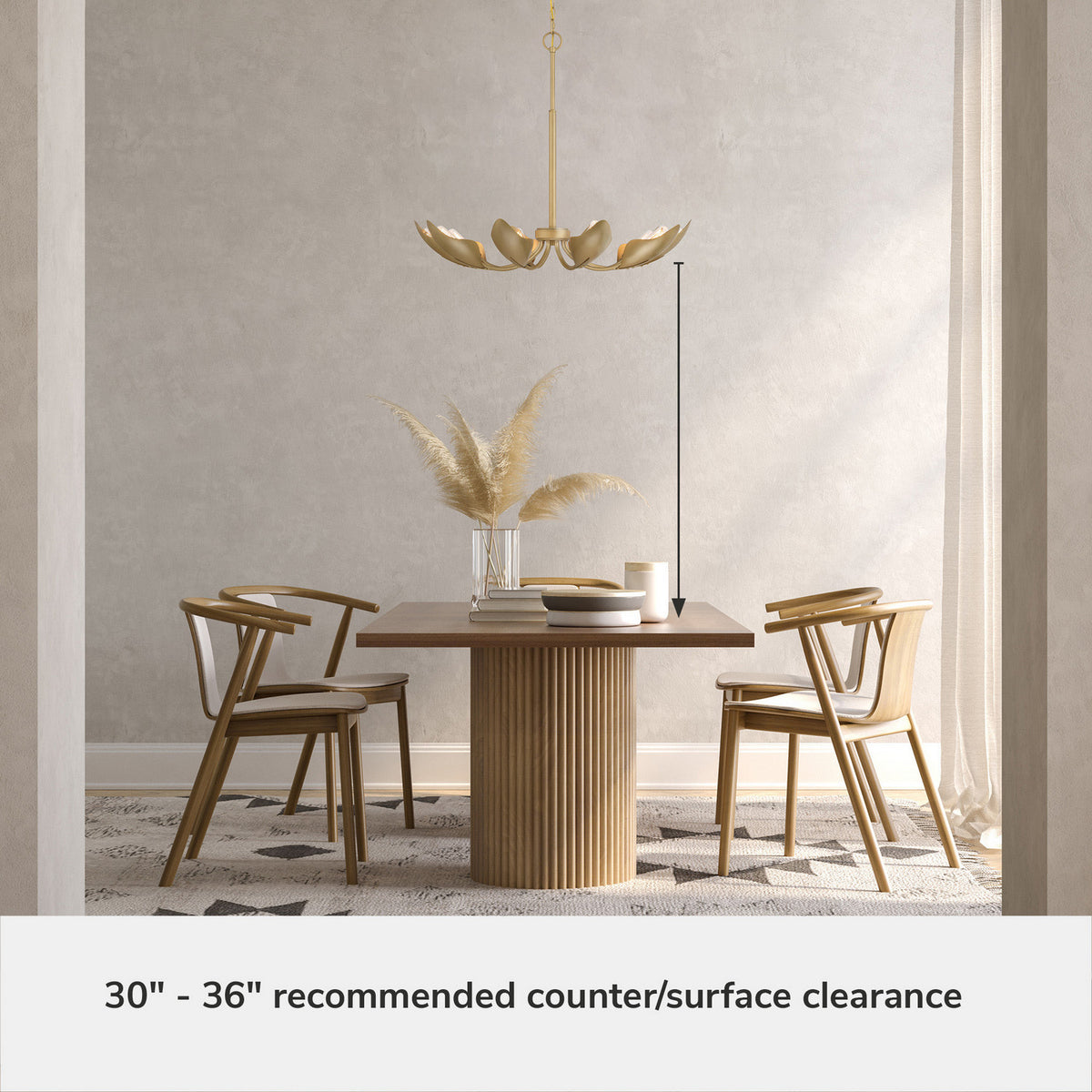 Hunter - 48222 - Ten Light Chandelier - Juneway - Matte Black