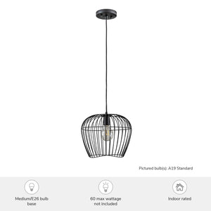 Hunter - 48240 - One Light Pendant - Redding - Matte Black