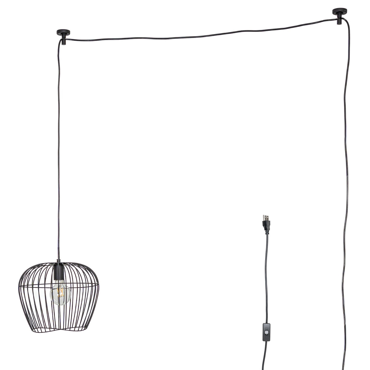 Hunter - 48240 - One Light Pendant - Redding - Matte Black