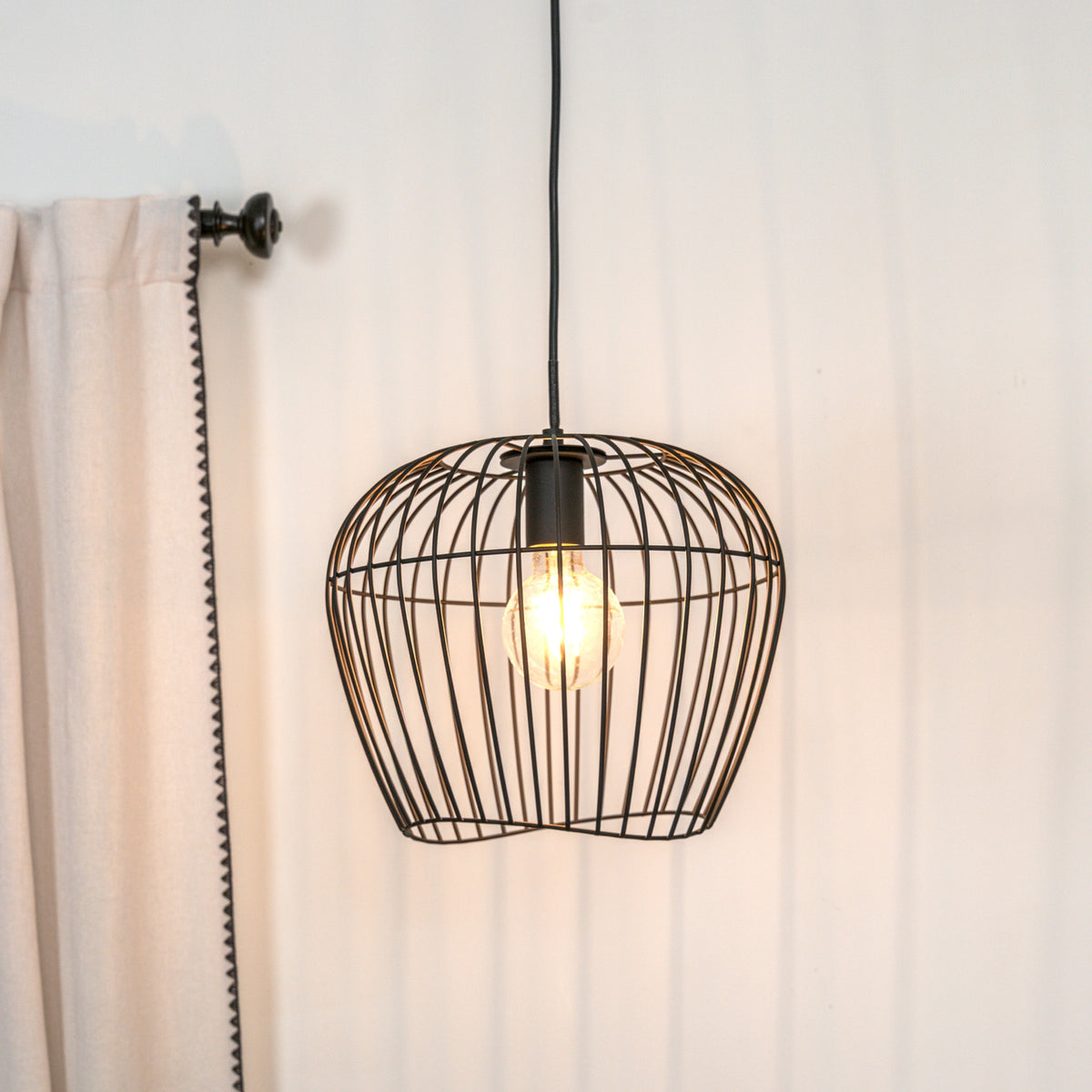 Hunter - 48240 - One Light Pendant - Redding - Matte Black