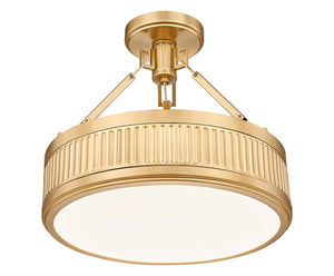 Z-Lite - 3046SF15-MGLD-LED - LED Semi Flush Mount - Quinn - Modern Gold