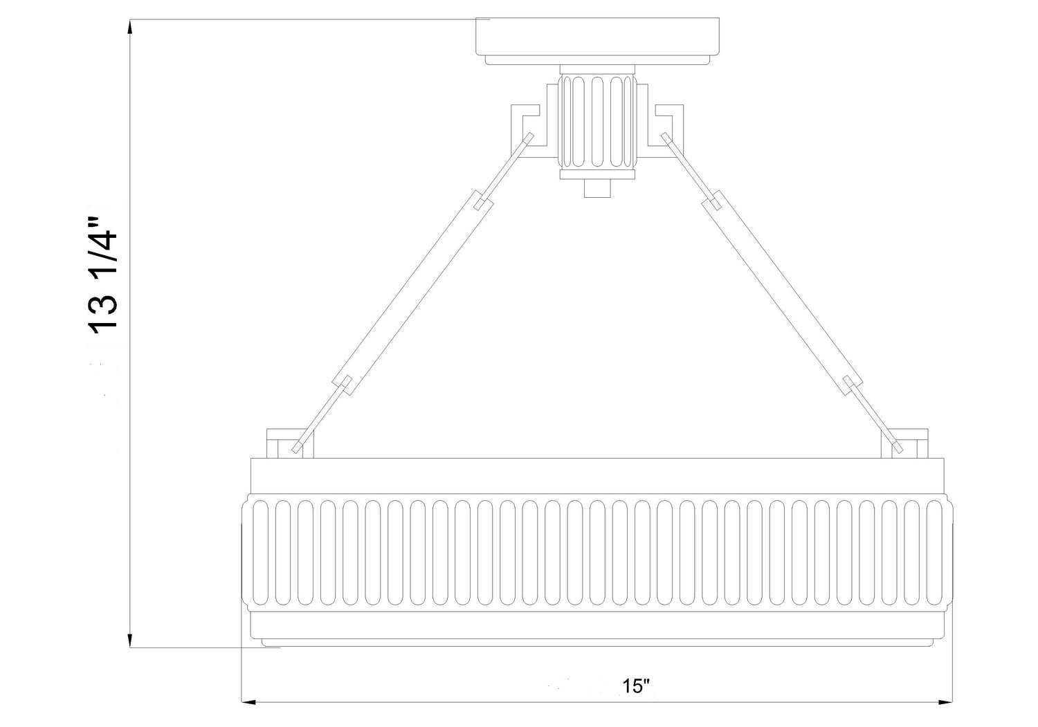 Z-Lite - 3046SF15-SN-LED - LED Semi Flush Mount - Quinn - Satin Nickel