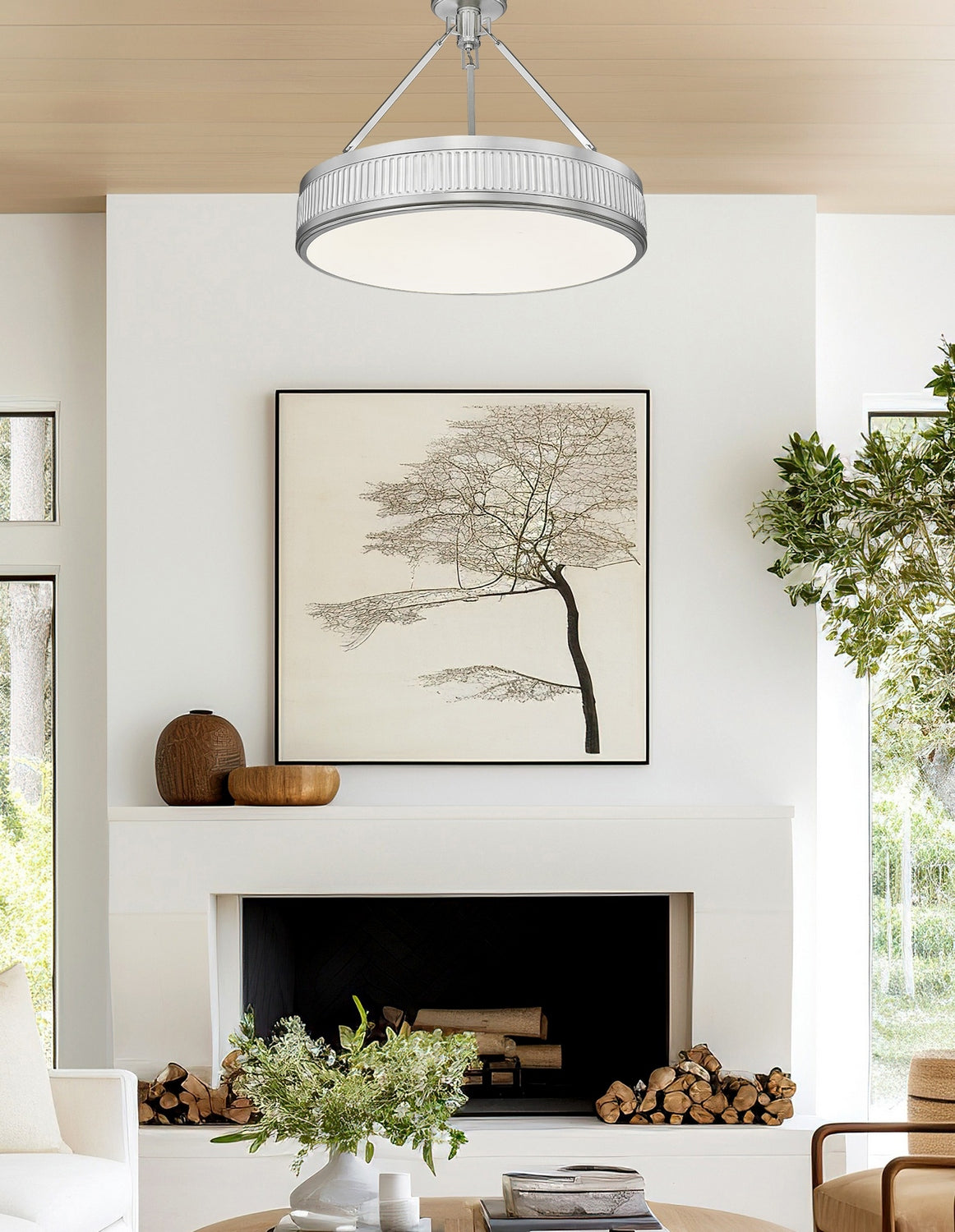 Z-Lite - 3046SF22-SN-LED - LED Semi Flush Mount - Quinn - Satin Nickel